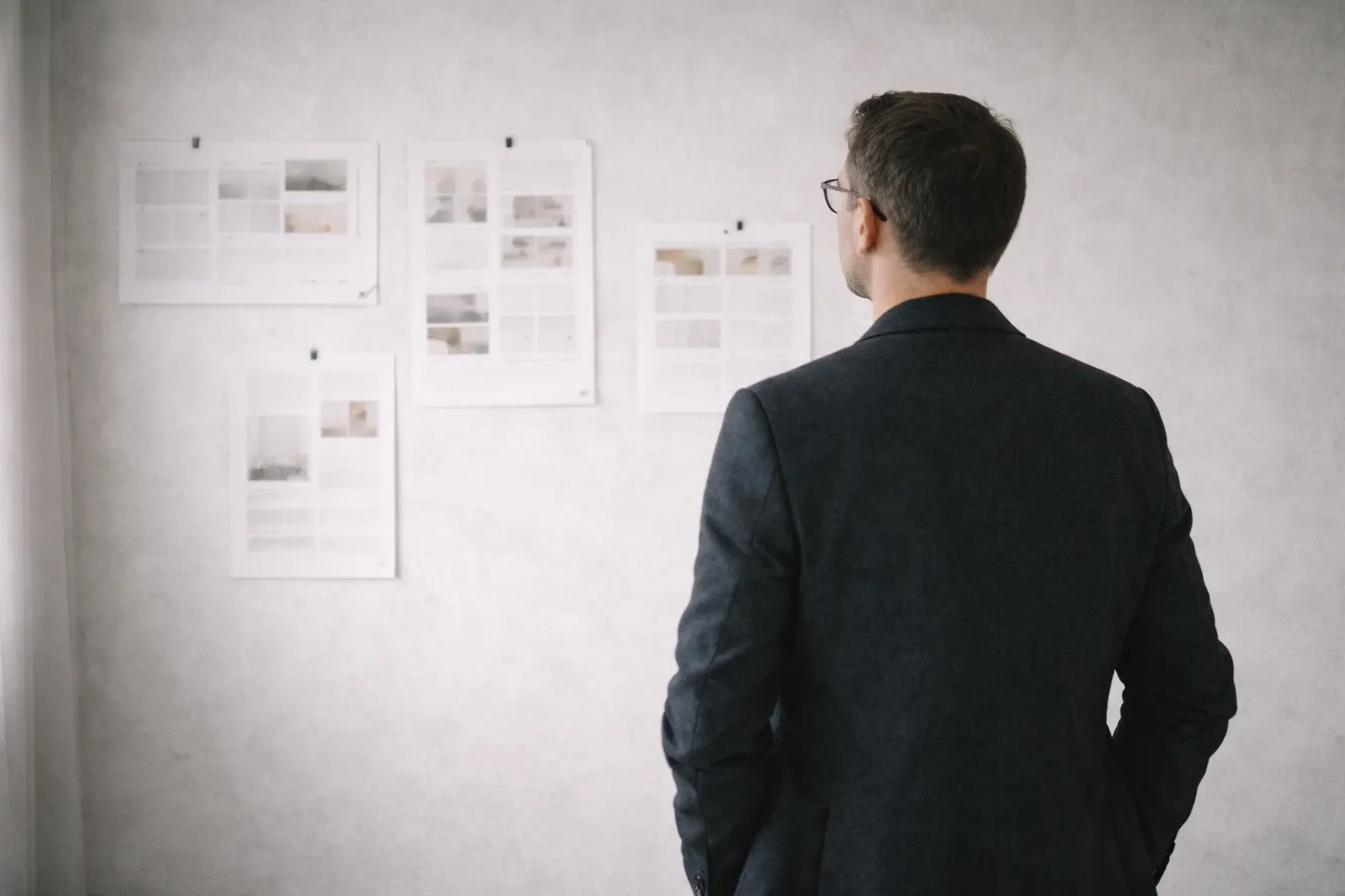 Layoutkontrolle gedruckter Katalogseiten im Editorial Design